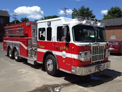 Durham, N.H. firefighters, their families, town officials and community members welcomed Tank 4 to the department on June 27 with a ceremony full of firefighting tradition. Durham, N.H. firefighters, their families, town officials and community members welcomed Tank 4 to the department on June 27 with a ceremony full of firefighting tradition.