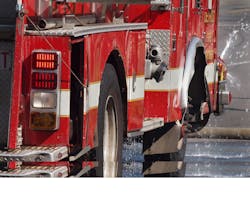 A close up view shows the condition of Detroit Engine 9 pumping at a box alarm earlier this week.