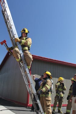 Student firefighters at the University of Montana-Helena Fire and Rescue Program live in a fire station and work 12-hour shifts while gaining technical and academic credentials they need to land jobs in the fire service. Student firefighters at the University of Montana-Helena Fire and Rescue Program live in a fire station and work 12-hour shifts while gaining technical and academic credentials they need to land jobs in the fire service.