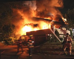 Indianapolis firefighters were ordered out of a burning home on July 9 after officials declared the structure no longer safe.