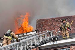 A fast-moving fire that badly damaged a 40-unit apartment building Sunday morning in Manchester, N.H. was started by the careless disposal of smoking materials on an exterior balcony. A fast-moving fire that badly damaged a 40-unit apartment building Sunday morning in Manchester, N.H. was started by the careless disposal of smoking materials on an exterior balcony.