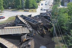 The 138-car train was enroute to Milwaukee, WI, with coal from Wyoming.