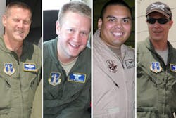 Senior Master Sgt. Robert S. Cannon, Maj. Joseph M. McCormick, Maj. Ryan S. David and Lt. Col. Paul K. Mikeal Senior Master Sgt. Robert S. Cannon, Maj. Joseph M. McCormick, Maj. Ryan S. David and Lt. Col. Paul K. Mikeal