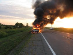 Hutchinson Minnesota Car Fire 1