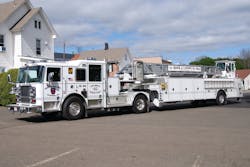 The Suffern Hook and Ladder Company in Rockland County, NY, placed this 2010 Seagrave 100-foot tractor drawn ladder truck into service. The Suffern Hook and Ladder Company in Rockland County, NY, placed this 2010 Seagrave 100-foot tractor drawn ladder truck into service.
