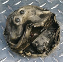 Firefighters discovered a functioning smoke alarm inside the residence although it was severely damaged by the heat. Firefighters discovered a functioning smoke alarm inside the residence although it was severely damaged by the heat.