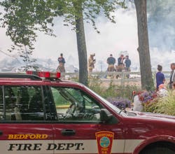 A barn at a farm in Bedford was destroyed and 14 horses were killed by a three-alarm fire on Sept. 6.