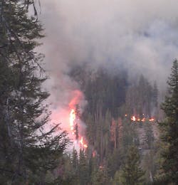 The Klone Fire is seen burning in the Wenatchee Complex in Washington State on Sept. 15. The Klone Fire is seen burning in the Wenatchee Complex in Washington State on Sept. 15.