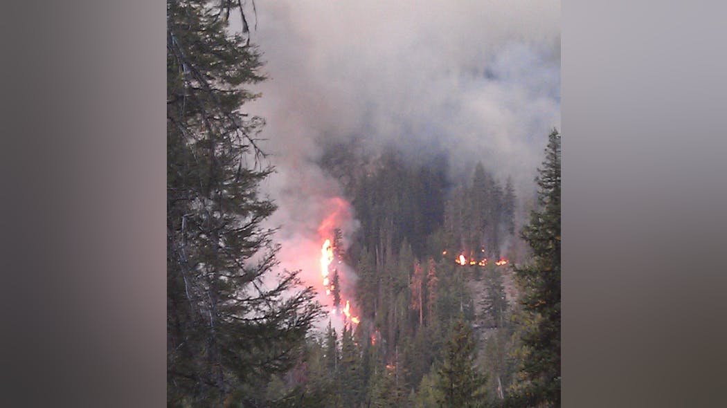The Klone Fire is seen burning in the Wenatchee Complex in Washington State on Sept. 15. The Klone Fire is seen burning in the Wenatchee Complex in Washington State on Sept. 15.