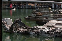 Firefighters in East Tennessee converged on a fire at Springs Dock Marina on Sept. 10.