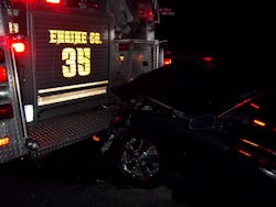 Greenbelt Engine 835 was giving 'barrier protection' to the other units and personnel operating at the scene of a crash when a 2005 Lexus slammed into the rear of the rig on Sept. 8. Greenbelt Engine 835 was giving 'barrier protection' to the other units and personnel operating at the scene of a crash when a 2005 Lexus slammed into the rear of the rig on Sept. 8.