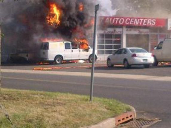 Photo 2. While a small percentage of these responses are actual structure fires, these responses account for a majority of the property damage.