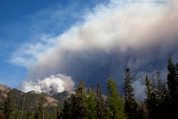 Smoke is seen coming from the Table Mountain Complex fire. Smoke is seen coming from the Table Mountain Complex fire.