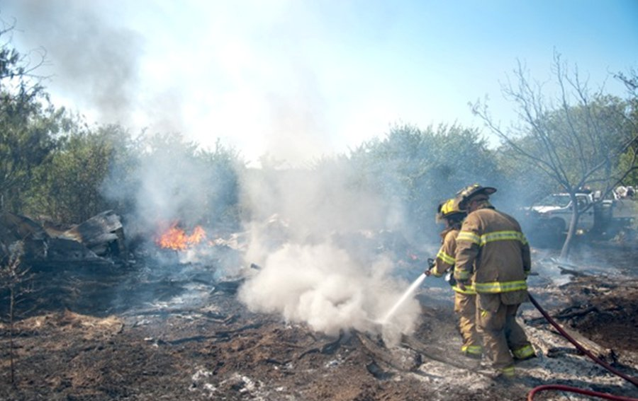 A small, twin-engine Cessna plane crashed on Sept. 5 just south of Fort Worth Spinks Airport, critically injuring two people and causing a fire.