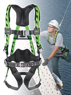 The new Miller AirCore Harness from Honeywell Safety Products, combines comfort features with functional components.