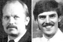 Capt. Gary Porter, left, and Firefighter Tim Lewis died when a wall collapsed on them during an arson fire on Oct. 24, 1992. Capt. Gary Porter, left, and Firefighter Tim Lewis died when a wall collapsed on them during an arson fire on Oct. 24, 1992.