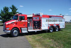 Darley is seeing requests for more pumper/tankers, such as this apparatus featuring a large pump with a top-mount control, a light tower, lots of compartments and plenty of water. Darley is seeing requests for more pumper/tankers, such as this apparatus featuring a large pump with a top-mount control, a light tower, lots of compartments and plenty of water.