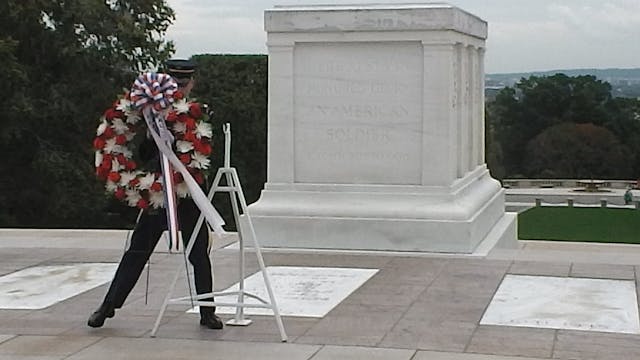 A wreath was laid on behalf of fallen firefighters at the Tomb of the Unknown Soldier in Arlington, Va. on Oct. 4.