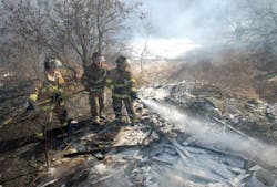 Dr. Carter suggests that firefighters should operate at these trash or rubbish fires with a 1-3/4-inch hoseline and focusing on protecting exposures and lives. Dr. Carter suggests that firefighters should operate at these trash or rubbish fires with a 1-3/4-inch hoseline and focusing on protecting exposures and lives.