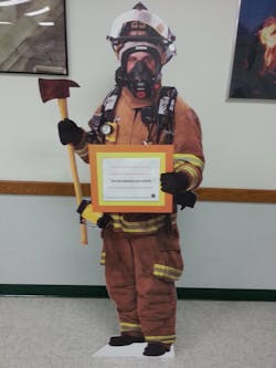 The Washington Fire Department in Illinois is rolling out &apos;Cardboard Brian&apos; as part of its Fire Prevention Week efforts.