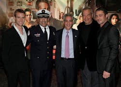 From left, actor Jesse Spencer, Chicago Fire Commissioner Jose Santiago, Chicago Mayor Rahm Emanuel, Executive Producer Dick Wolf and actor Taylor Kinney are seen at the premiere of 'Chicago Fire' at the Chicago History Museum on Oct. 2. From left, actor Jesse Spencer, Chicago Fire Commissioner Jose Santiago, Chicago Mayor Rahm Emanuel, Executive Producer Dick Wolf and actor Taylor Kinney are seen at the premiere of 'Chicago Fire' at the Chicago History Museum on Oct. 2.