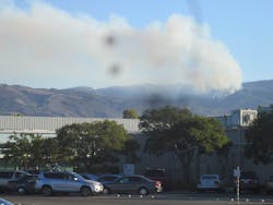 The Lookout Fire is seen from Santa Barbara, Calif. on Oct. 17. The Lookout Fire is seen from Santa Barbara, Calif. on Oct. 17.