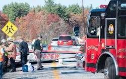 The single-engine Beechcraft somehow lost control and crashed into a wooded area in Hooksett, N.H. on Oct. 25. The single-engine Beechcraft somehow lost control and crashed into a wooded area in Hooksett, N.H. on Oct. 25.