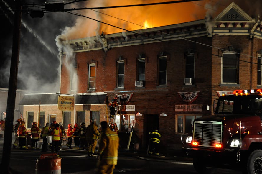 Blaze Destroys New York Diner; Damages Offices Firehouse