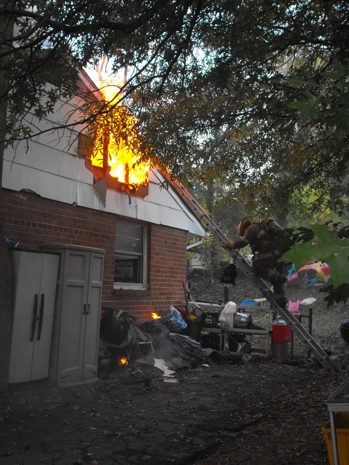 Prince George's County firefighters battled a house fire Lanham, Md. on Oct. 19.