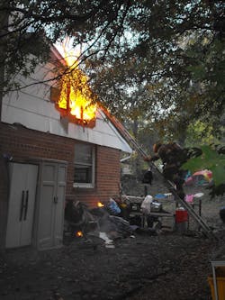 Prince George&apos;s County firefighters battled a house fire Lanham, Md. on Oct. 19.