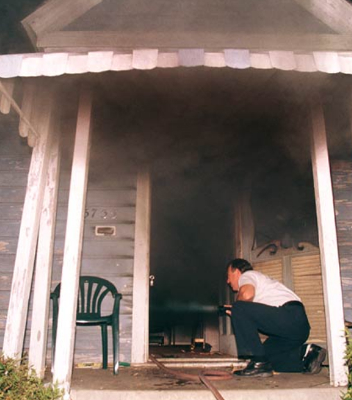 After getting through the door, do you chock it open or close the door behind you?