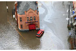 A firehouse is surrounded by floodwaters in the wake of superstorm Sandy in Hoboken, N.J. on Oct. 30. A firehouse is surrounded by floodwaters in the wake of superstorm Sandy in Hoboken, N.J. on Oct. 30.