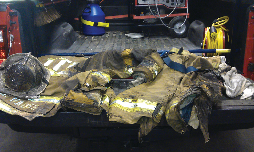 Chief Brian Hauss reports, 'I did not realize that I was seriously injured until I was in the rear of the ambulance and had my turnout pants cut off of me.'