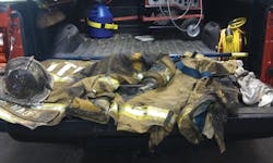 Chief Brian Hauss reports, 'I did not realize that I was seriously injured until I was in the rear of the ambulance and had my turnout pants cut off of me.' Chief Brian Hauss reports, 'I did not realize that I was seriously injured until I was in the rear of the ambulance and had my turnout pants cut off of me.'