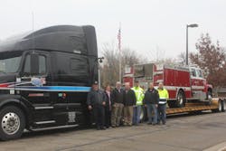 The City of Chanhassen, Minn. has loaned a spare pumper truck to the Broad Channel Volunteer Fire Department in Queens.