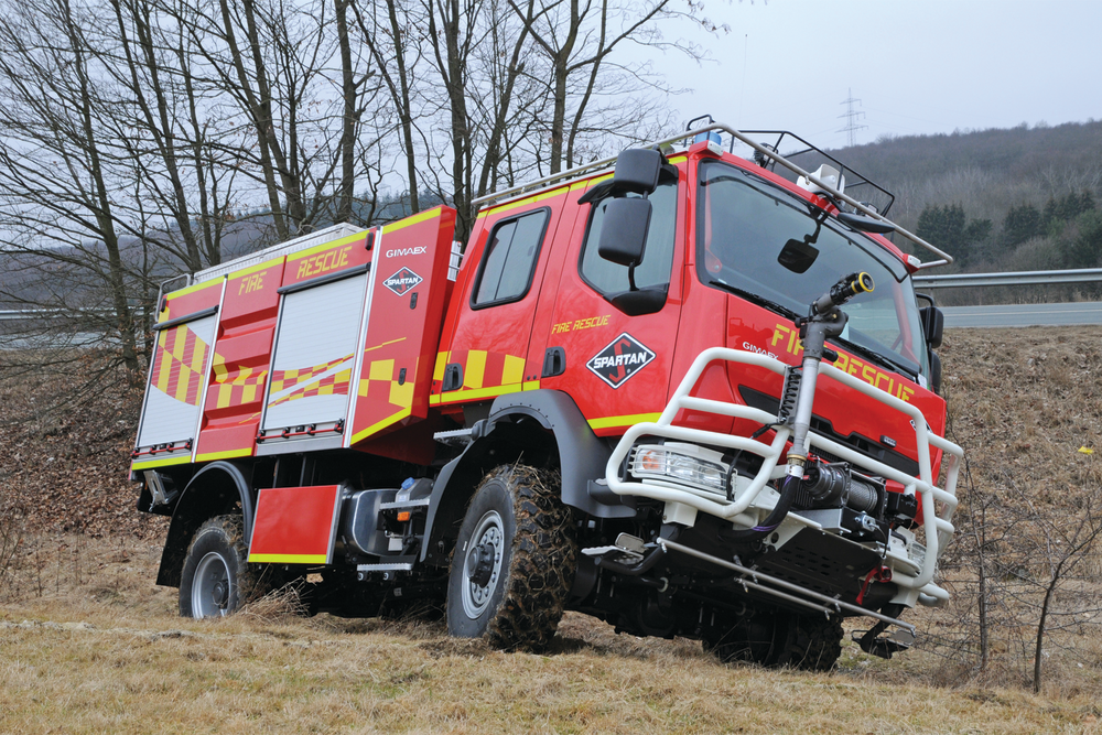 Spartan ERV has been displaying a new wildland firefighting concept vehicle based on a Renault Gimaex 4x4 off-road vehicle.