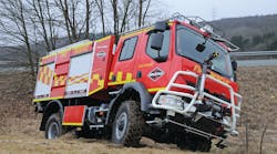 Spartan ERV has been displaying a new wildland firefighting concept vehicle based on a Renault Gimaex 4x4 off-road vehicle.