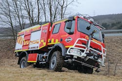 Spartan ERV has been displaying a new wildland firefighting concept vehicle based on a Renault Gimaex 4x4 off-road vehicle. Spartan ERV has been displaying a new wildland firefighting concept vehicle based on a Renault Gimaex 4x4 off-road vehicle.