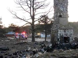 In this photo provided by the Poudre Fire Authority, firefighters battle a blaze at Red Feather Lakes in Estes Park, Colo., Monday, Dec. 3, 2012. The fire was quickly controlled, and residents were allowed to return. In this photo provided by the Poudre Fire Authority, firefighters battle a blaze at Red Feather Lakes in Estes Park, Colo., Monday, Dec. 3, 2012. The fire was quickly controlled, and residents were allowed to return.
