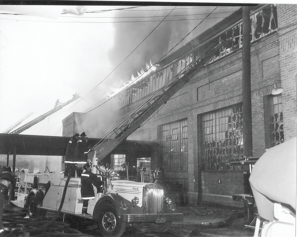 BALTIMORE, MD, MAY 10, 1962 &ndash; A 12-alarm fire raced through huge piles of rags at the S. Shapiro & Sons rag-processing and storage plant. Due to the intensity of the fire, a defensive attack was ordered on arrival. Firefighters were on the scene for 41 days to control hot spots.