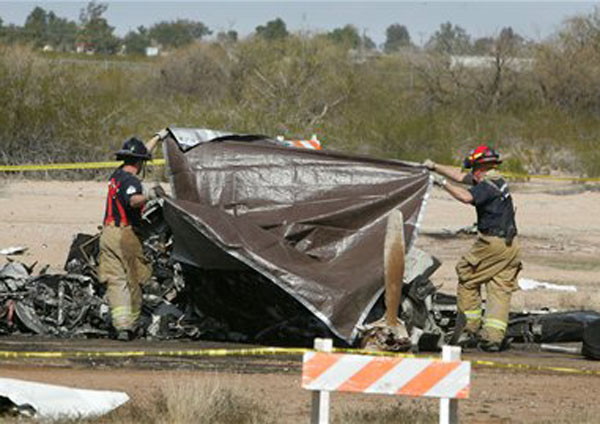 Two Dead in Small Plane Crash in Casa Grande Arizona Firehouse