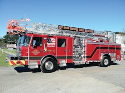 The St. Pete Beach, FL, Fire Department has taken delivery of an E-ONE Sidestacker 78-foot aerial The St. Pete Beach, FL, Fire Department has taken delivery of an E-ONE Sidestacker 78-foot aerial