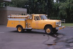This apparatus was one of the first mini-pumpers delivered to the Syracuse, NY, Fire Department in 1971. Like most mini-pumper units of this vintage, it was overweight and suffered from suspension and brake issues. This apparatus was one of the first mini-pumpers delivered to the Syracuse, NY, Fire Department in 1971. Like most mini-pumper units of this vintage, it was overweight and suffered from suspension and brake issues.