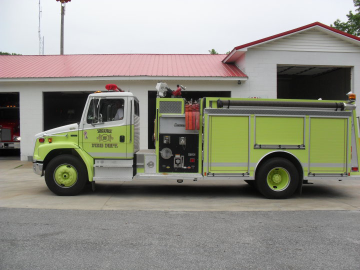 This picture was posted on the Ekom Beach Fire Department's Facebook page showing the station and apparatus before the fire.