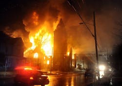Flames erupt from First Christian Church Disciples of Christ at 700 J.R. Miller Blvd., early Monday, March 18, 2013, in Owensboro, Ky. Firefighters were called to the scene at 3:22 a.m. according to Owensboro Fire Department Chief Steve Mitchell. Mitchell says lightning accompanying a storm likely caused the blaze that gutted the auditorium of the church and cut off power to the neighborhood, including Brescia University. Flames erupt from First Christian Church Disciples of Christ at 700 J.R. Miller Blvd., early Monday, March 18, 2013, in Owensboro, Ky. Firefighters were called to the scene at 3:22 a.m. according to Owensboro Fire Department Chief Steve Mitchell. Mitchell says lightning accompanying a storm likely caused the blaze that gutted the auditorium of the church and cut off power to the neighborhood, including Brescia University.