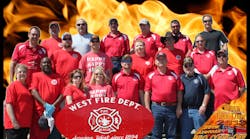 Members of the West Vol. Fire Department held its annual BBQ cook-off in March.