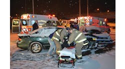 Highway accident scenes are especially perilous when snow or ice conditions are present.