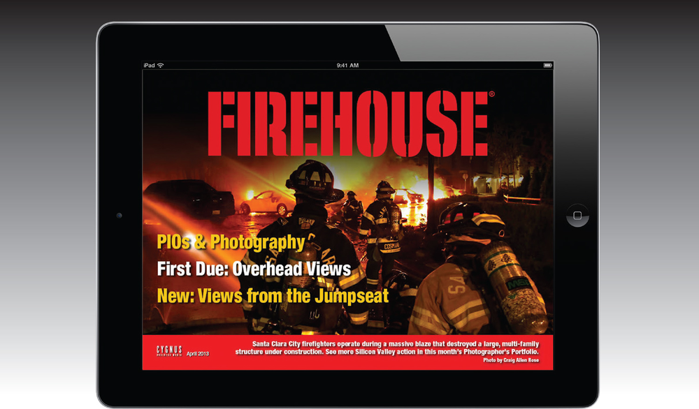 The cover of the April Firehouse Limited Edition Tablet app.