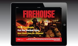 The cover of the April Firehouse Limited Edition Tablet app.