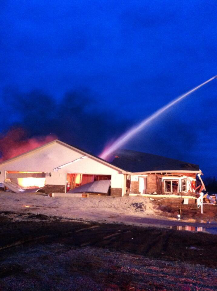 Crews are on the scene of this house explosion.